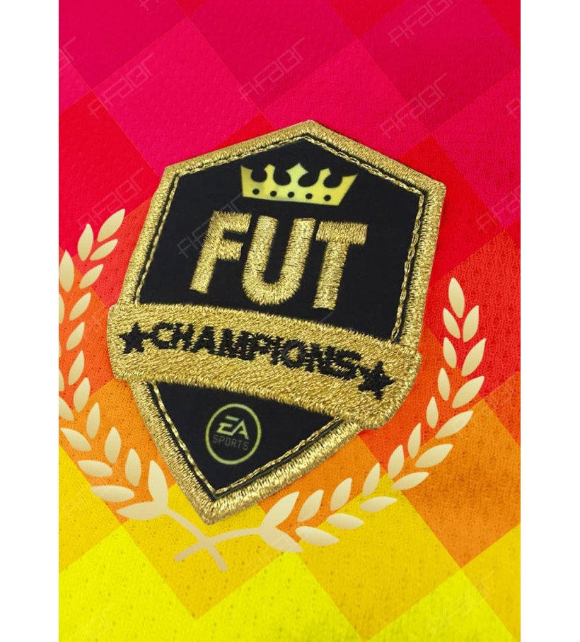 Camisa Fut Champions Elite Edition Amarela e Rosa Degradê