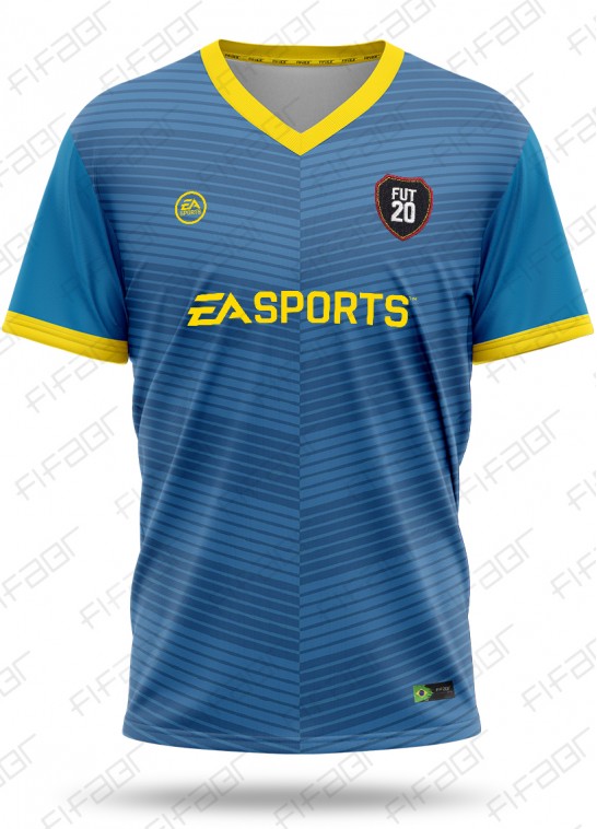 Camisa Ultimate Team TOTW Edition Azul com detalhe em Amarelo
