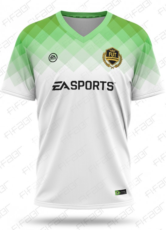 Camisa Fut Champions Elite Edition Verde e Branco Degradê