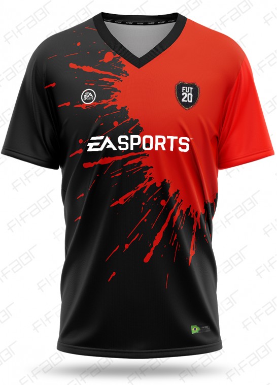 Camisa Ultimate Team Fut Other Edition Preta e Vermelha