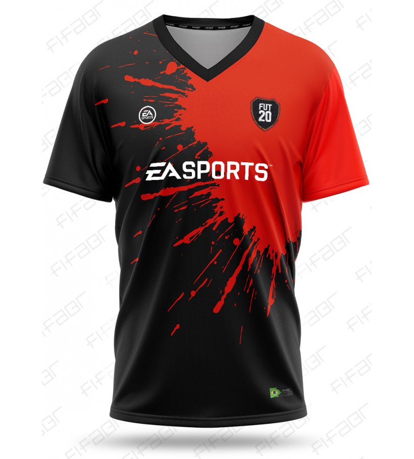 Camisa Ultimate Team Fut Other Edition Preta e Vermelha